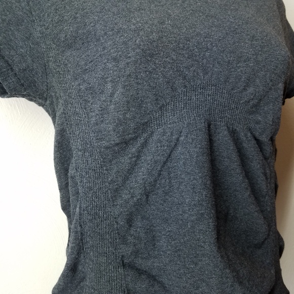 Athleta Gray Short Sleeve Yoga Tee - Picture 3 of 4